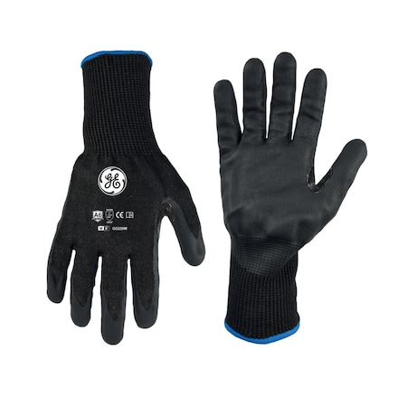 Ge Coated Gloves, Foam Nitrile, Black, M 1 PR GG226MC